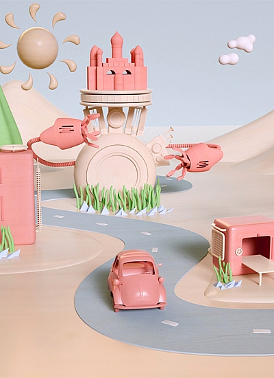 C4D00019玩具塑料感电商场景C4D工程文件